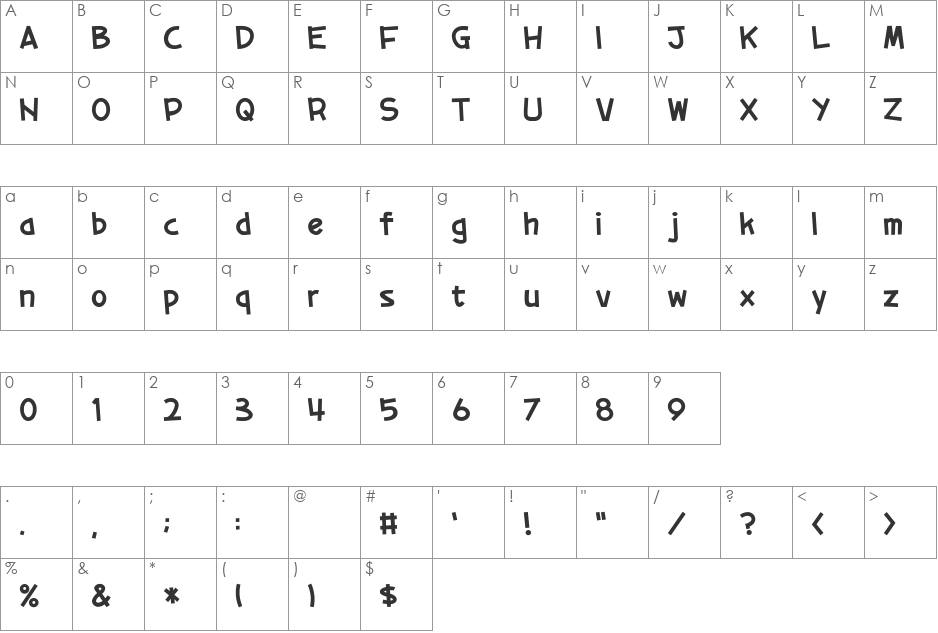 cube vol.2 font character map preview