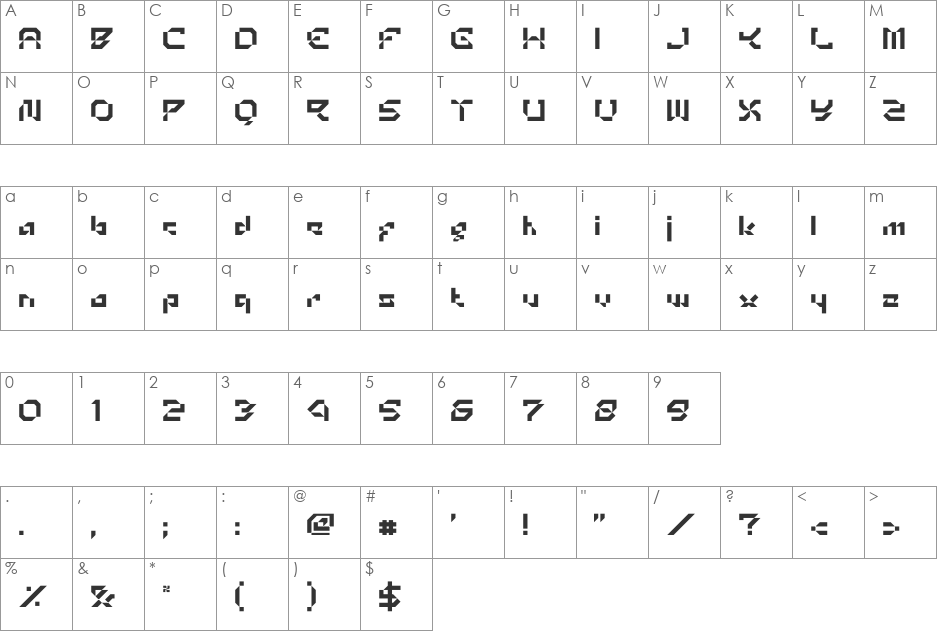 㱰洼慧牡晩 font character map preview