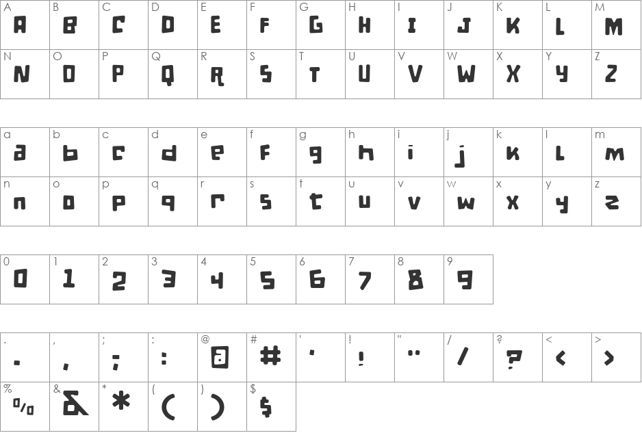 d puntillas D to tiptoe font character map preview