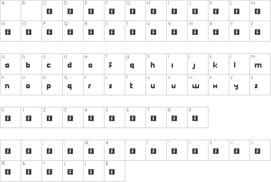 d-struct font character map preview