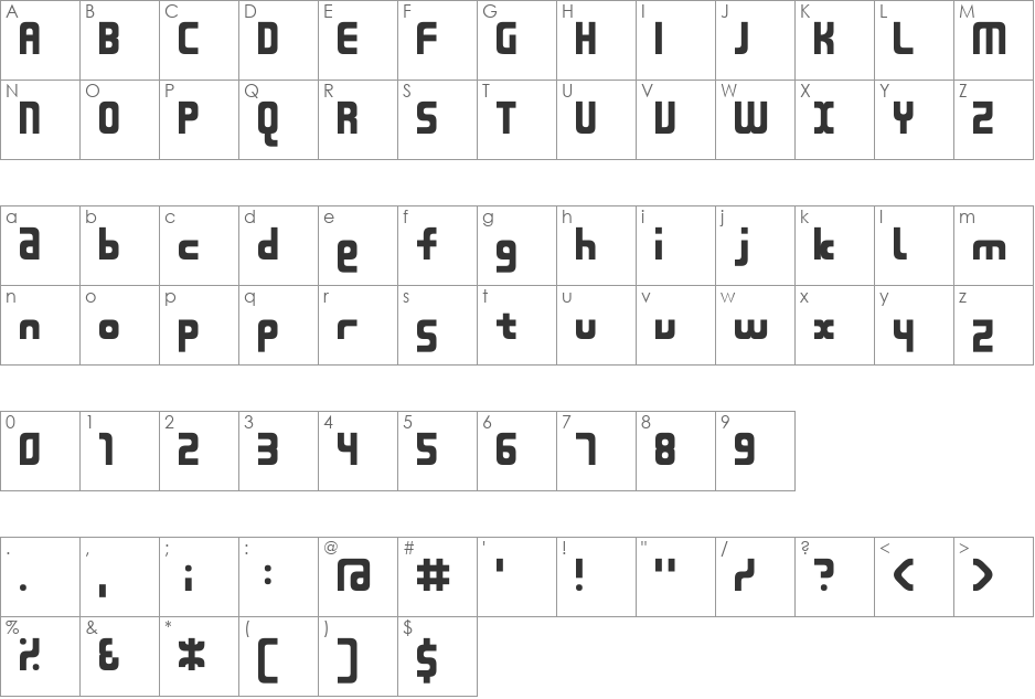 D3 Beatmapism Curve font character map preview