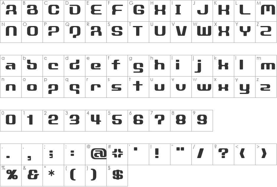 D3 Globalism italic font character map preview