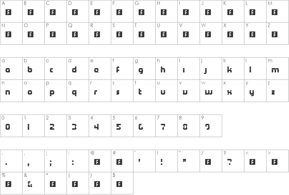 Dafont.com font character map preview