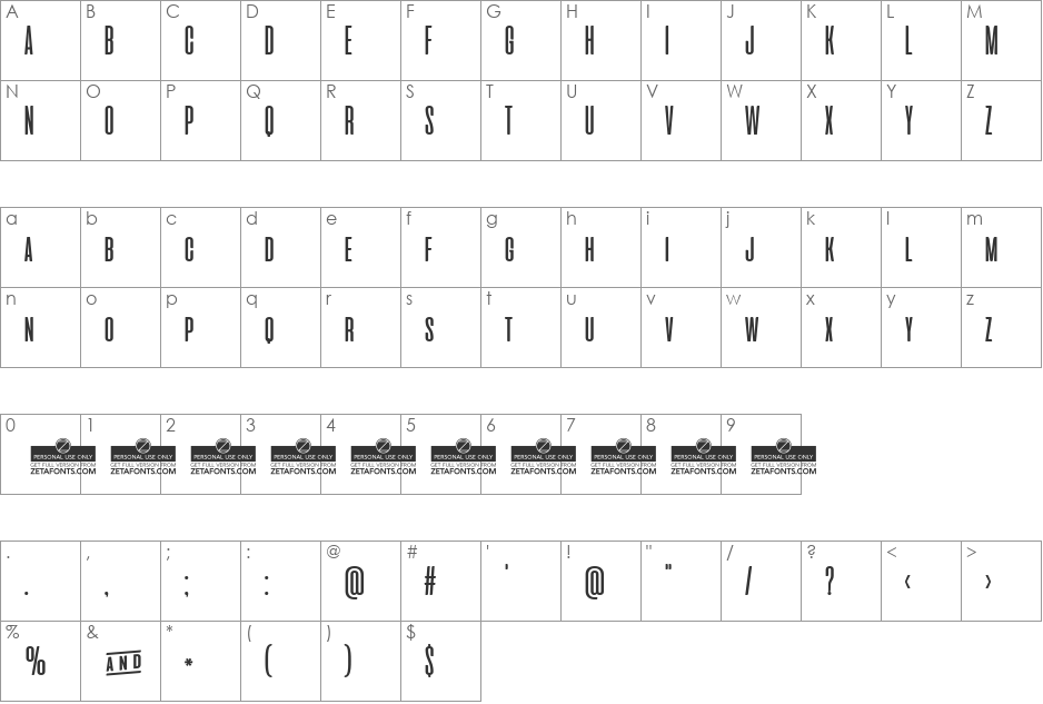 aliens and cows font character map preview