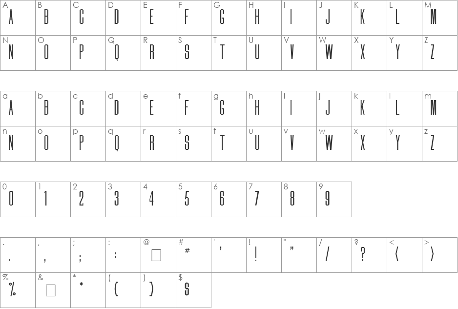 Daily font character map preview