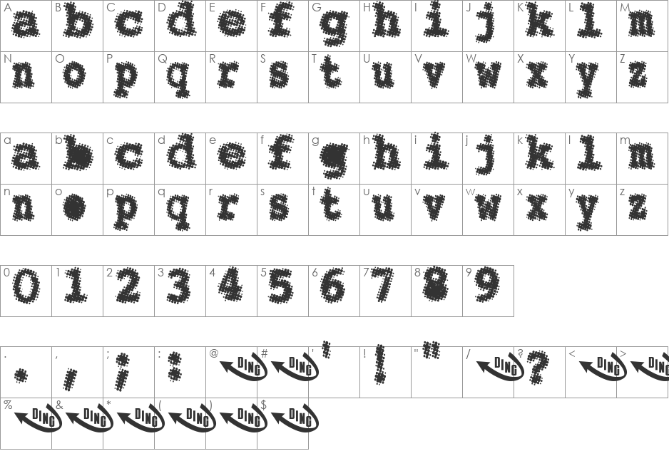 DavidSellers font character map preview