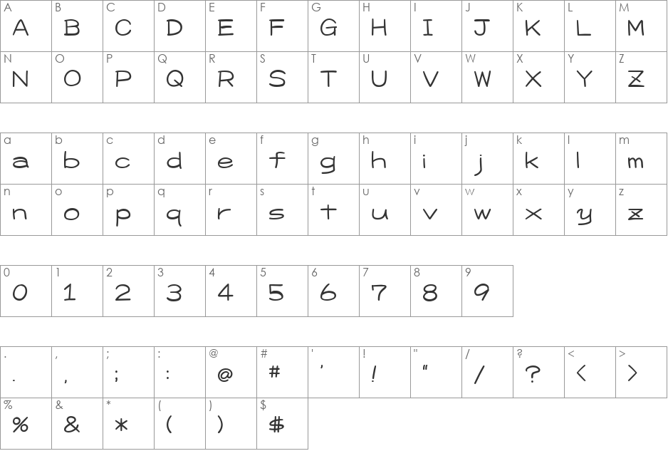 DD BRILLIANT2UAlp font character map preview