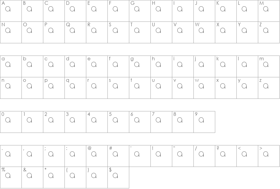 dennisvallera font character map preview