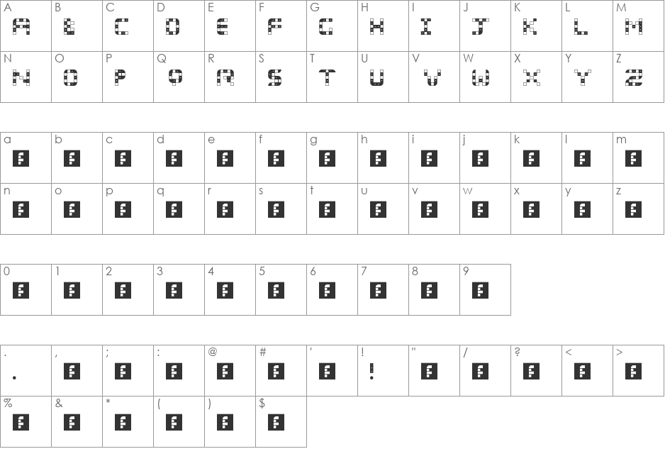 dereisse's font character map preview