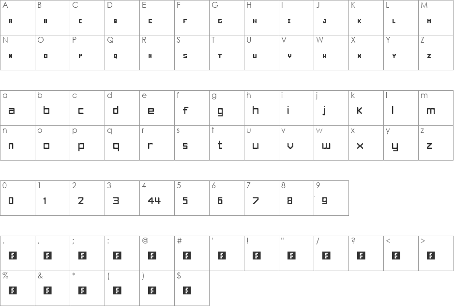 design font character map preview