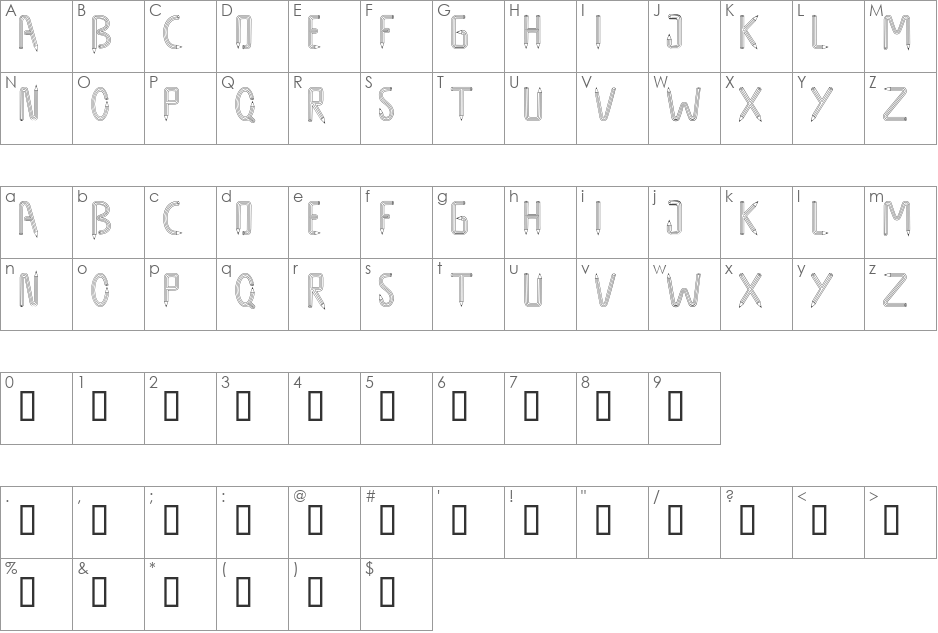 DesignDesign font character map preview