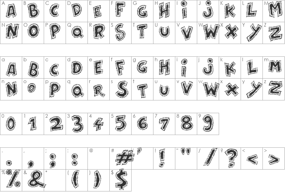Destroy font character map preview