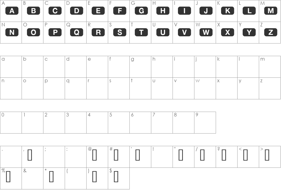 DeutscheBahnAG font character map preview