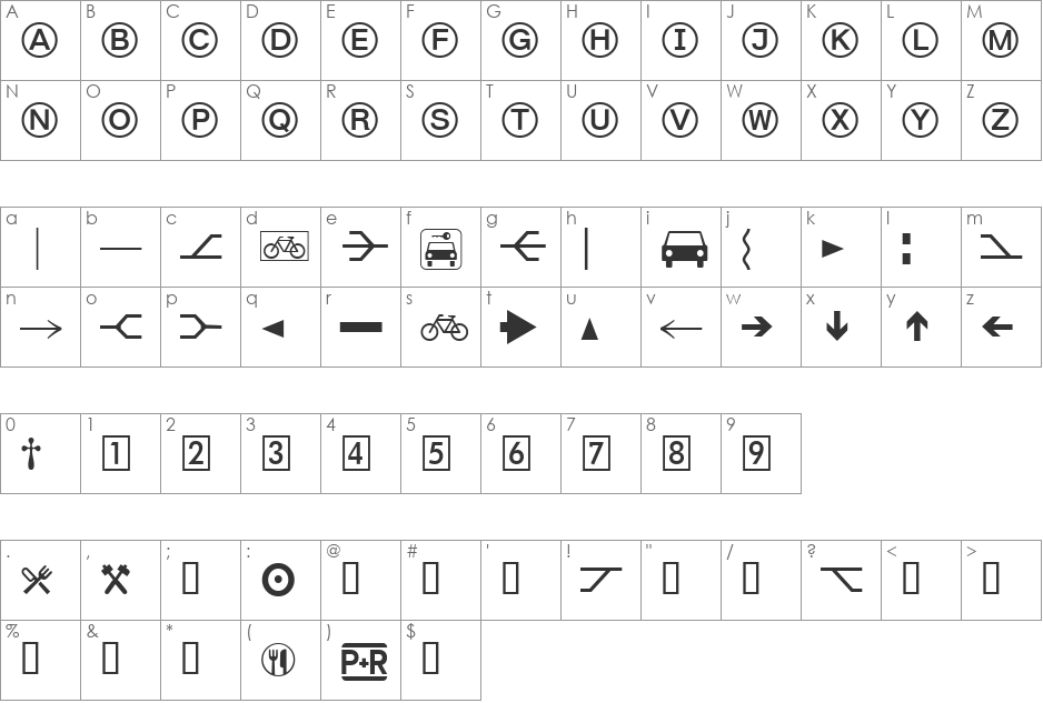 DeutscheBahnAG font character map preview