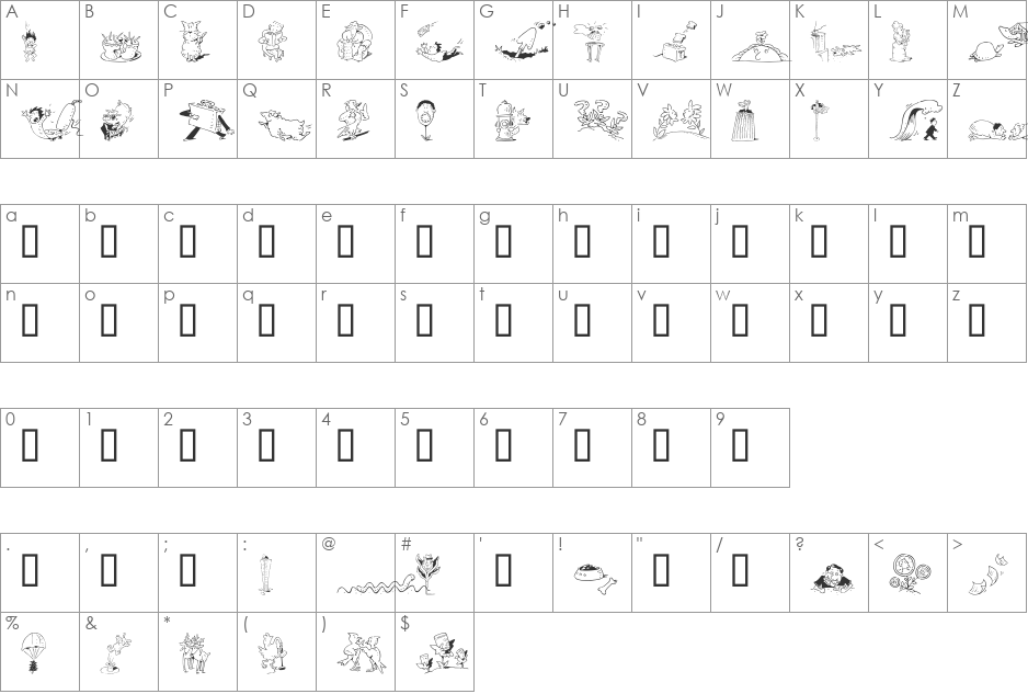Df Situations TwoITCTT font character map preview