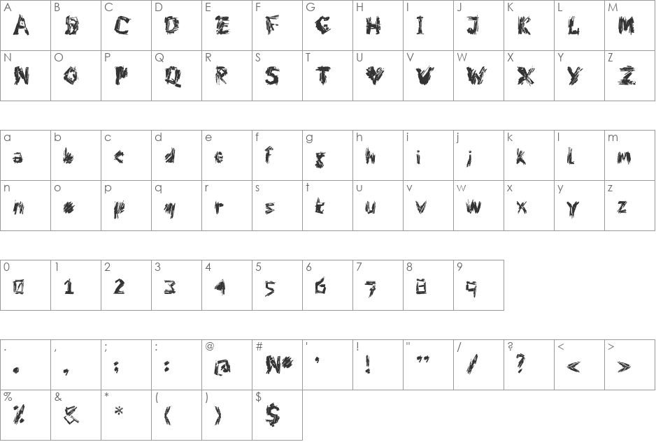 DF-Charliego font character map preview