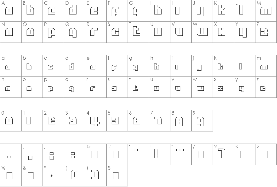 Alpha Flight Solid Small Caps font character map preview