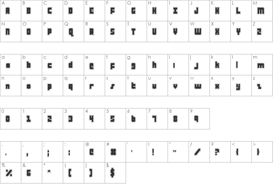Alpha Taurus Pro font character map preview