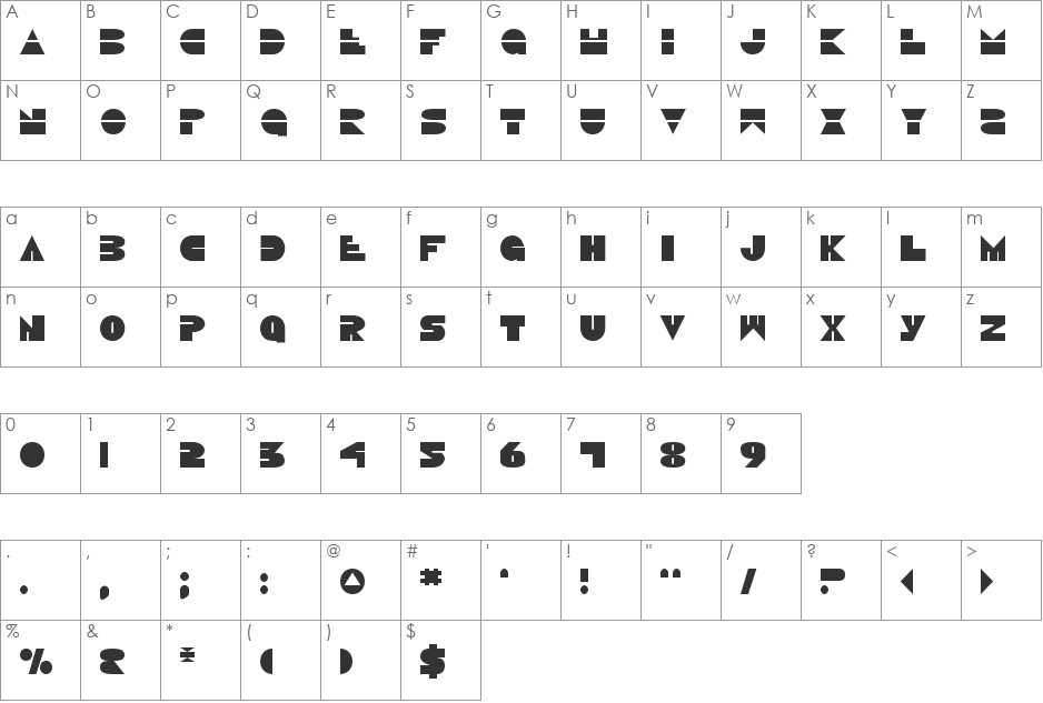 Disco Duck Italic font character map preview