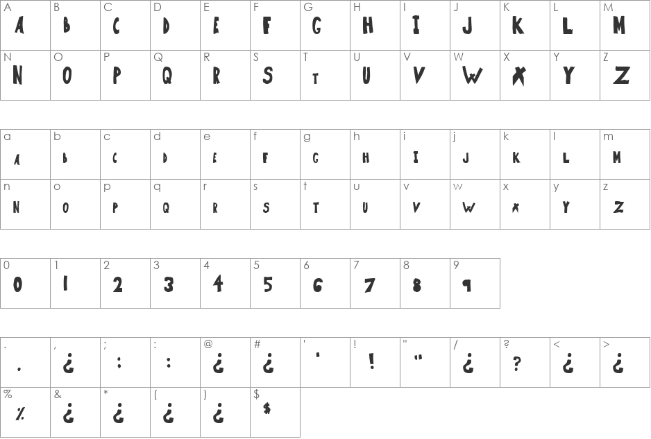 Discussion font character map preview
