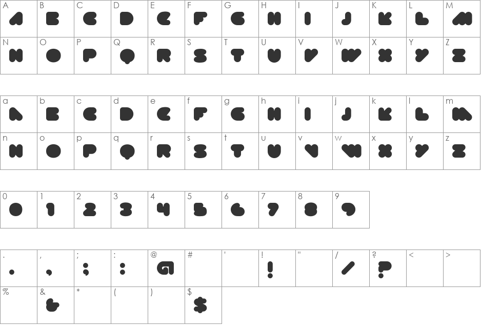 DISKOPIA2.0 font character map preview