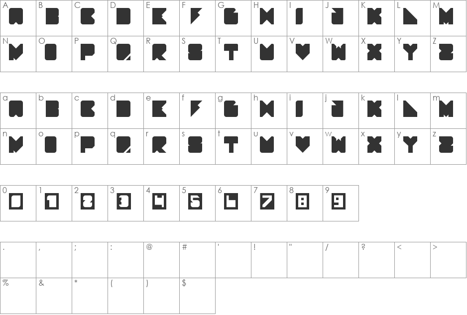 Display new RD font character map preview