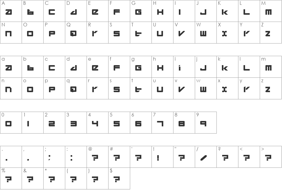 divlit font character map preview