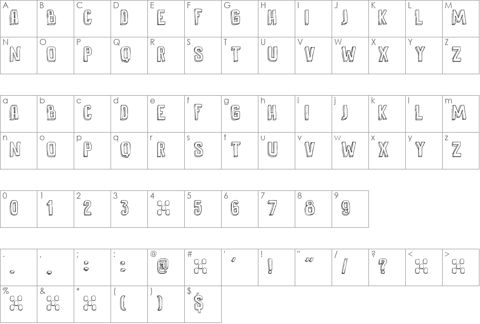 DK Antidote font character map preview