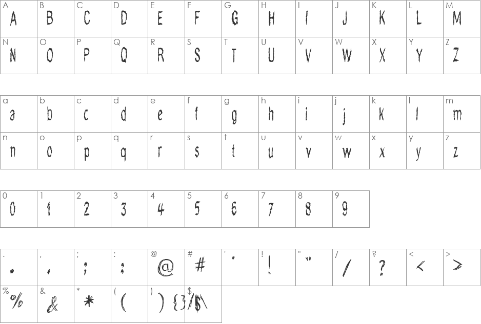Do Doodle font character map preview
