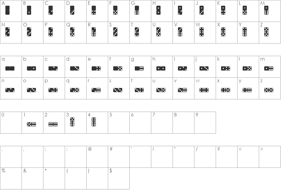 domik font character map preview