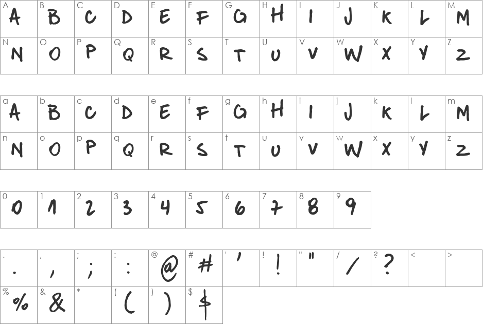 donanfer_font font character map preview