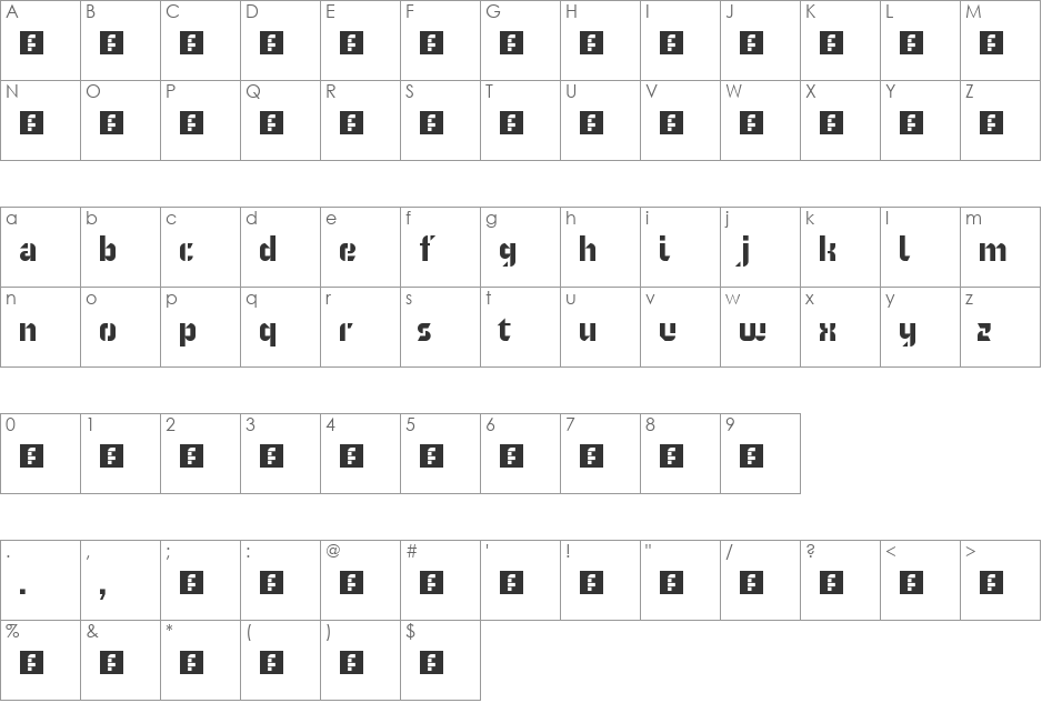 dooble trooble font character map preview