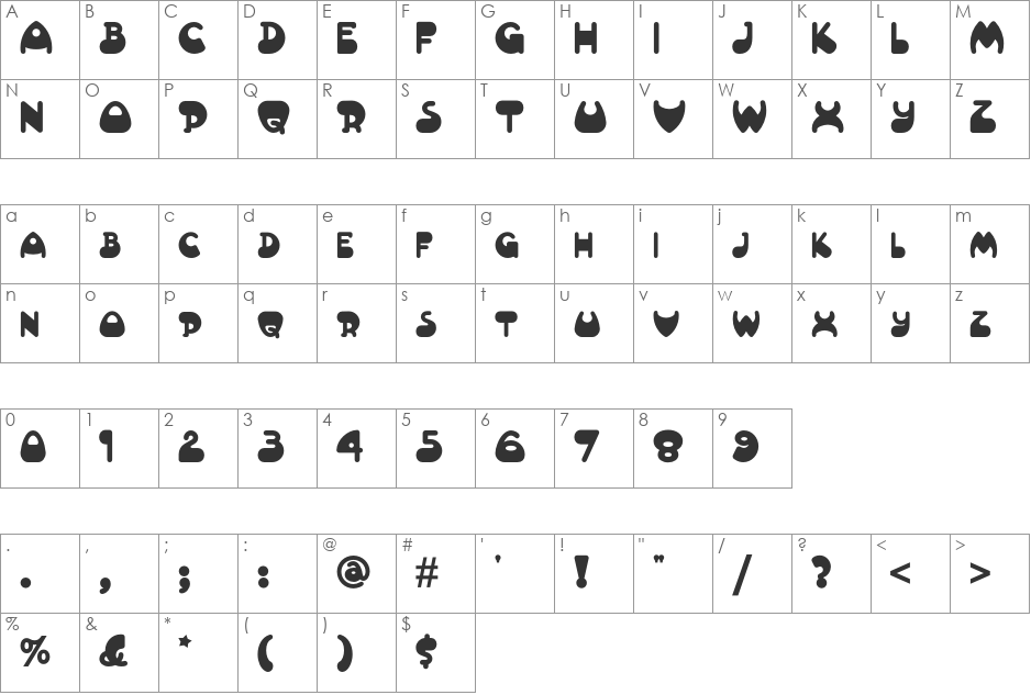 Altamonte NF font character map preview