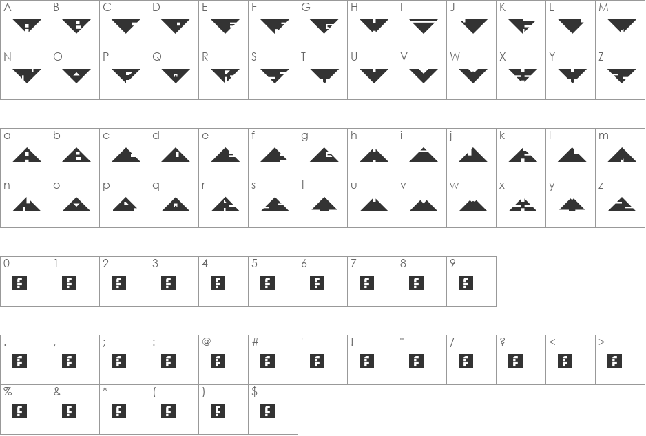 Doritos font character map preview