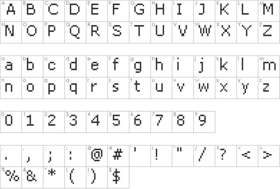 DPix_8pt font character map preview