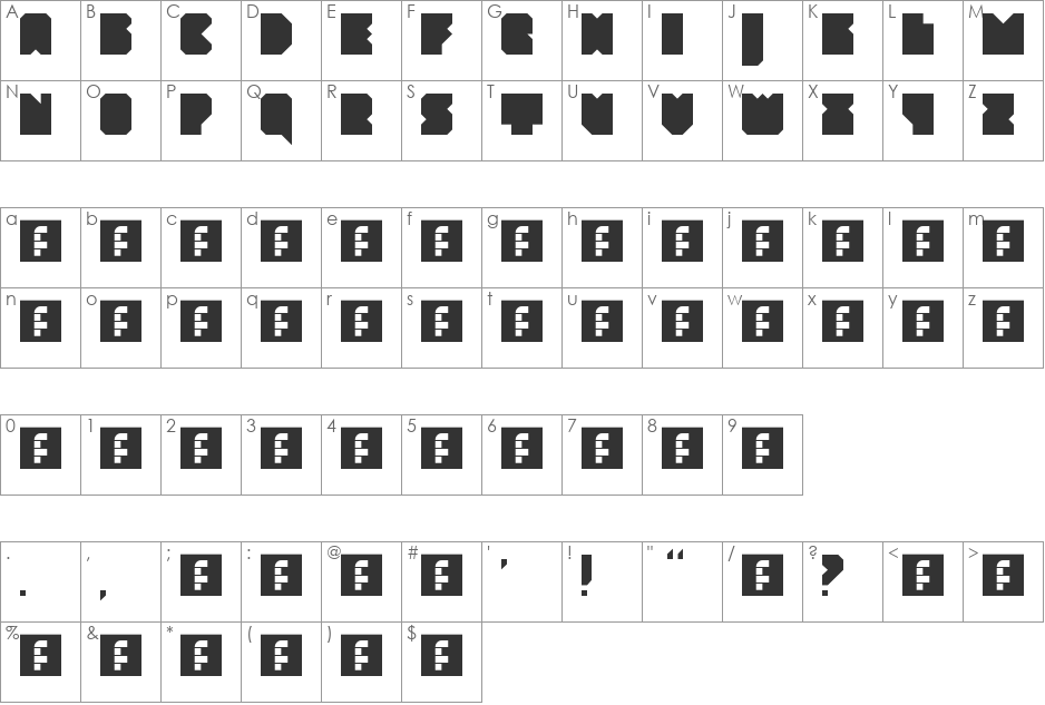 DrChunk font character map preview
