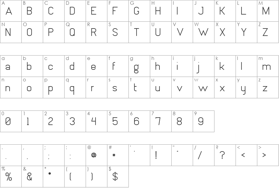 Alto Voltaje font character map preview