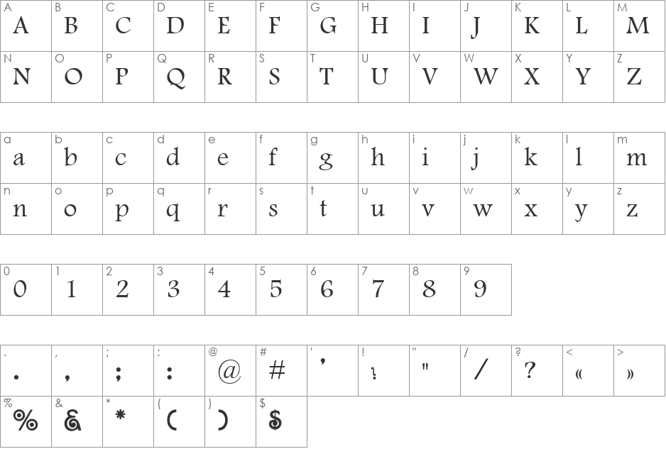 AL_Ebdaa font character map preview