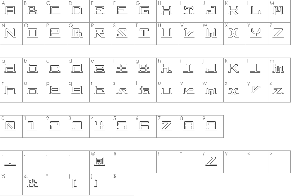 abc,pipe font character map preview