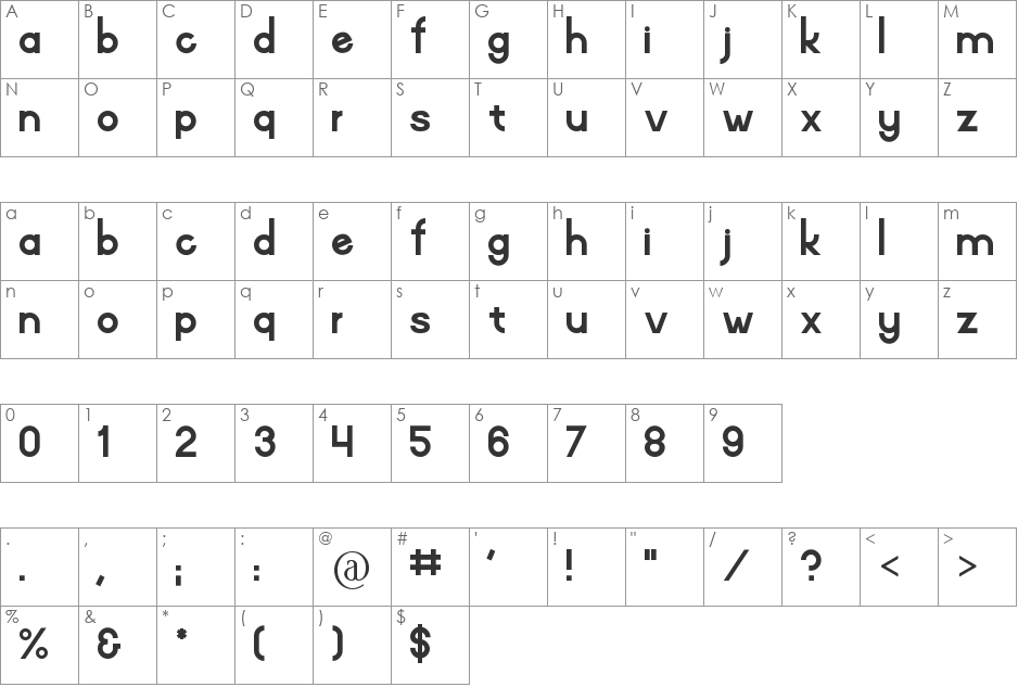 dvcc font character map preview
