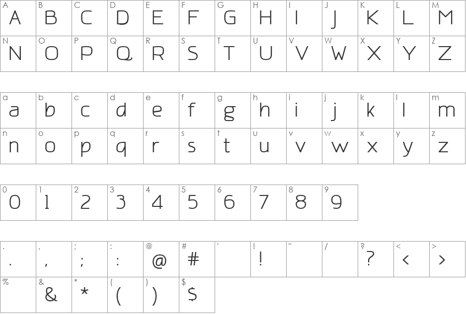 amatraca grotesque font character map preview