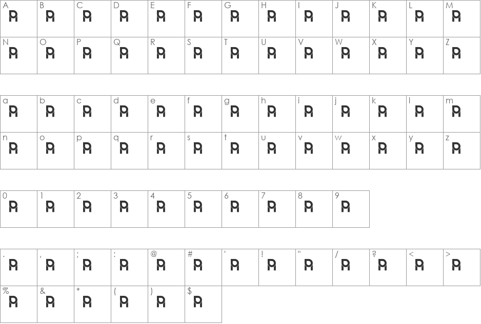 DYLOVASTUFF 02 font character map preview