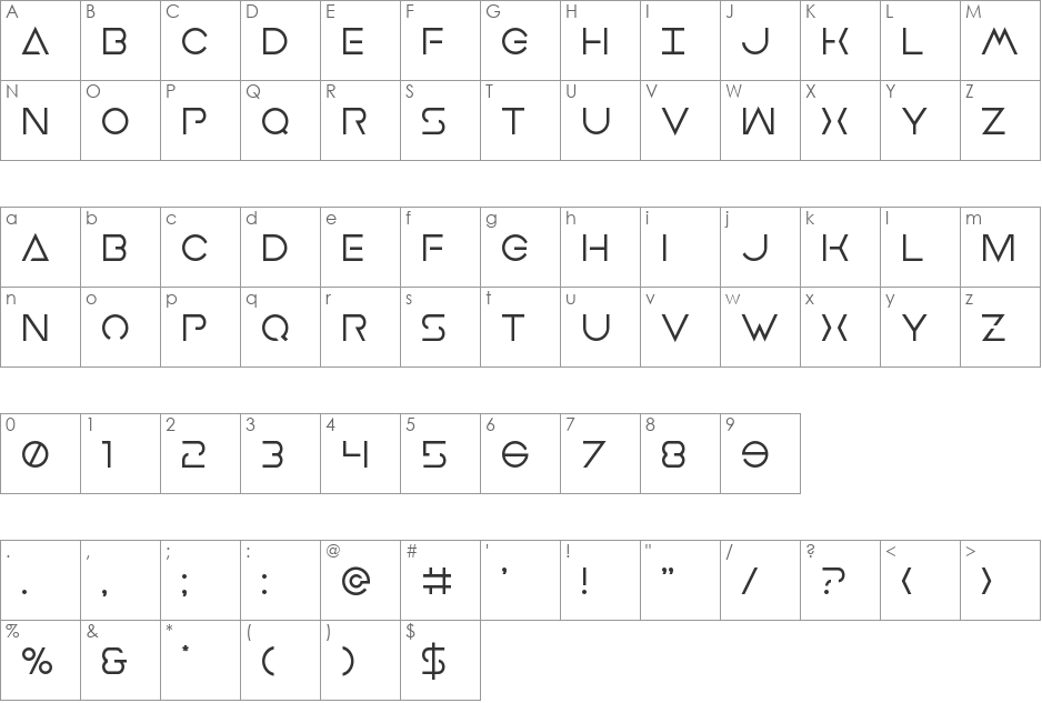 Earth Orbiter Extra-Bold Italic font character map preview