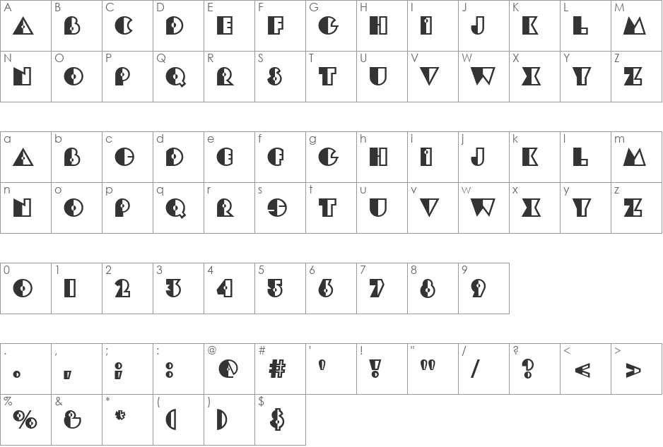 Eclipse font character map preview