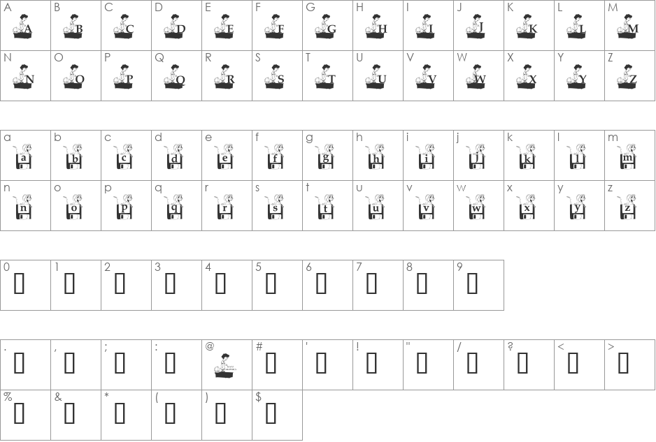 EEK!_KG font character map preview