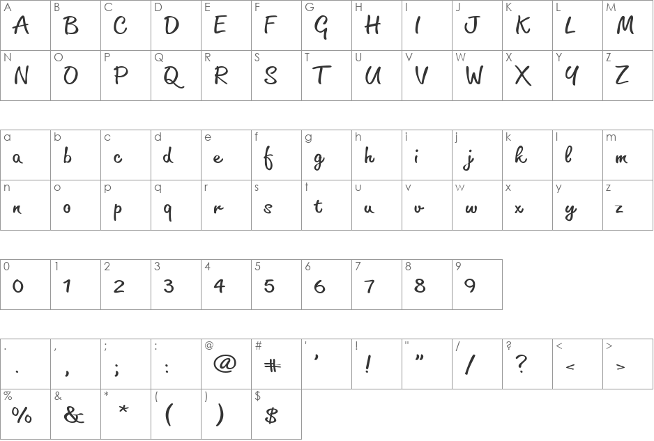 Eka SP font character map preview