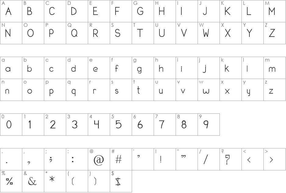 Ekushey Kolom font character map preview