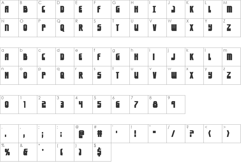 Eldebaran Bold font character map preview