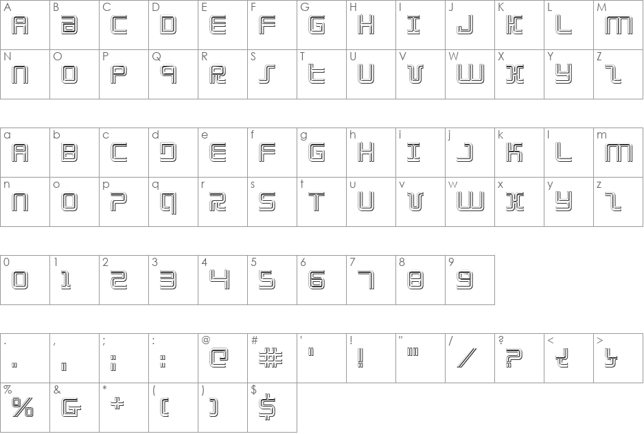 Election Day 3D font character map preview
