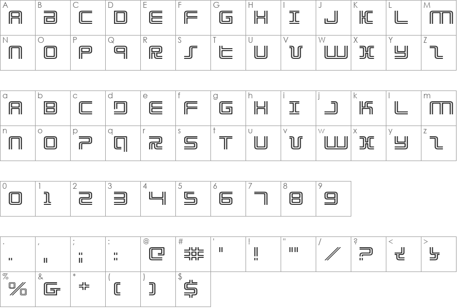Election Day Expanded font character map preview